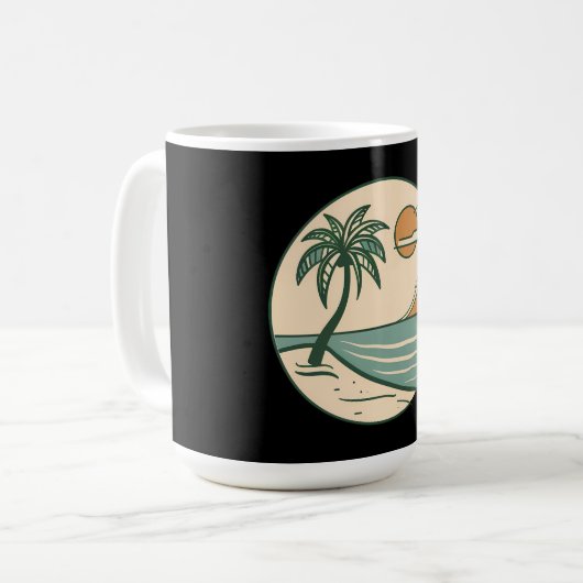 Tropical Beach Sunset Coffee Mug (Devant gauche)