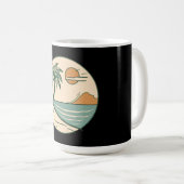 Tropical Beach Sunset Coffee Mug Koffiemok (Voorkant rechts)