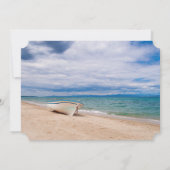 Tropical Beach thema foto bruiloft uitnodigingen (Achterkant)