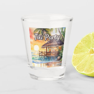 Tropical Beach Tiki Bar Party Shot Glas
