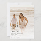 Tropical Beach Trouwfoto Save the Date (Achterkant)