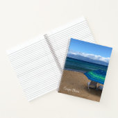 Tropical Beach Umbrella Photo Carnet Spiral (Intérieur)