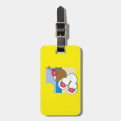 Tropical Beach Vacation Coconut Flowers Flip Flops Bagagelabel (Voorkant verticaal)