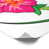 Tropical Beach Vacation Coconut Flowers Flip Flops Poster (Hoek)