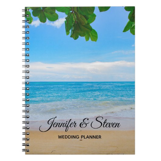 Tropical Beach Vakantie Eiland Bruiloft Planner Notitieboek (Voorkant)