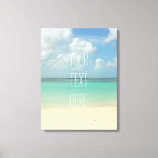 Tropical Beach Vakantie  Quote Canvas Afdruk