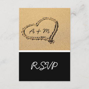 Tropical Beach Wedding Carte RSVP Pour Invitation 