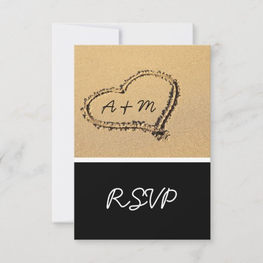 Tropical Beach Wedding Carte RSVP Pour Invitation (Devant)