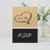 Tropical Beach Wedding Carte RSVP Pour Invitation (Debout devant)