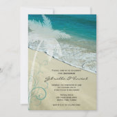 Tropical Beach Wedding Engagement Party Invitation (Devant)