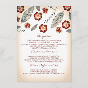 Tropical Beach Wedding Informatie Gast Kaart