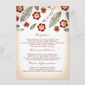 Tropical Beach Wedding Information Carte d'invité (Devant)