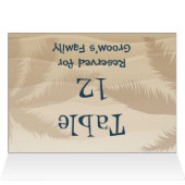 Tropical Beach Wedding Numéro de table (Intérieur Horizontal (haut))