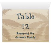 Tropical Beach Wedding Numéro de table (Intérieur Horizontal (Bas))