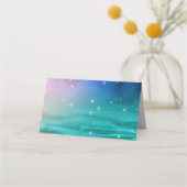 Tropical Beach Wedding Place kaarten | palmbomen (Achterkant)