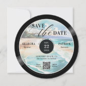 Tropical Beach Wedding Save the Date Muziek Liefde (Voorkant)