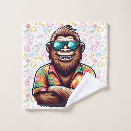 Tropical/beach yeti/bigfoot (Gant de toilette)