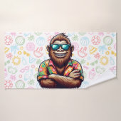 Tropical/beach yeti/bigfoot (Serviette de bain)