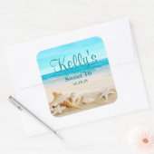 Tropical Beach Zee Shell Sweet 16 Favor Labels (Envelop)