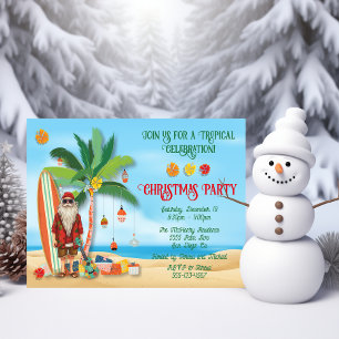 Tropical Beach Zomer Kerstfeest Kaart