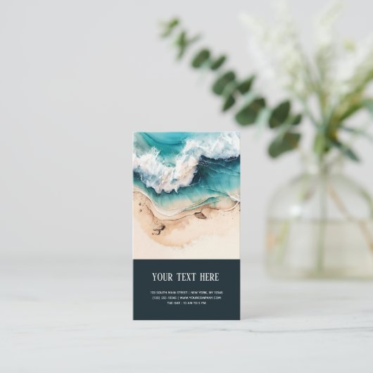 Tropical Beach Zomer visitekaartje (Staand voorkant)