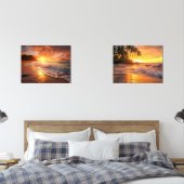 Tropical Beach Zonsondergangen Muurkunst Sets (Slaapkamer)