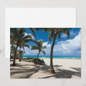 Tropical Beaches Anguilla Beach, Palm Tree Bedankkaart (Voorkant / Achterkant)