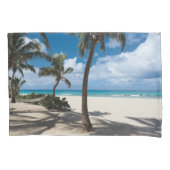 Tropical Beaches Anguilla Beach, Palm Tree Kussensloop (Voorkant)