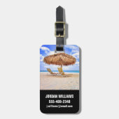 Tropical Beaches | Aruba Sandy Beach Bagagelabel (Voorkant verticaal)