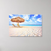 Tropical Beaches | Aruba Sandy Beach Canvas Afdruk (Voorkant)
