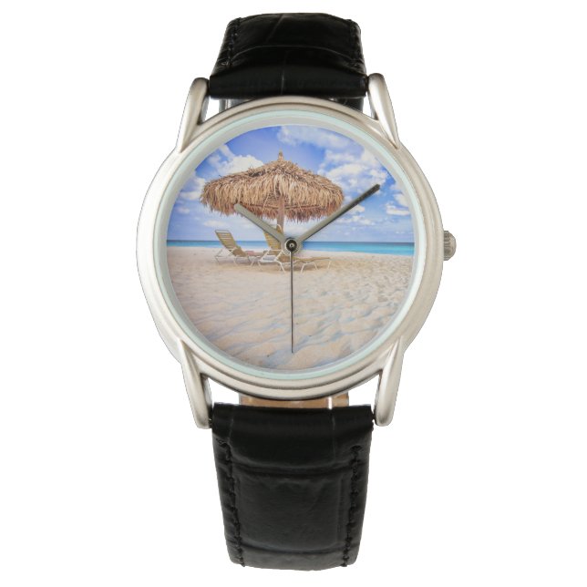 Tropical Beaches | Aruba Sandy Beach Horloge (Voorkant)