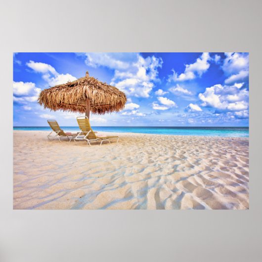 Tropical Beaches | Aruba Sandy Beach Poster (Voorkant)