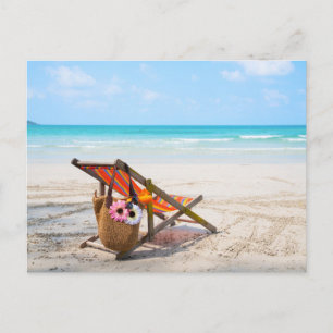 Tropical Beaches   Beach Chair on Sand Briefkaart