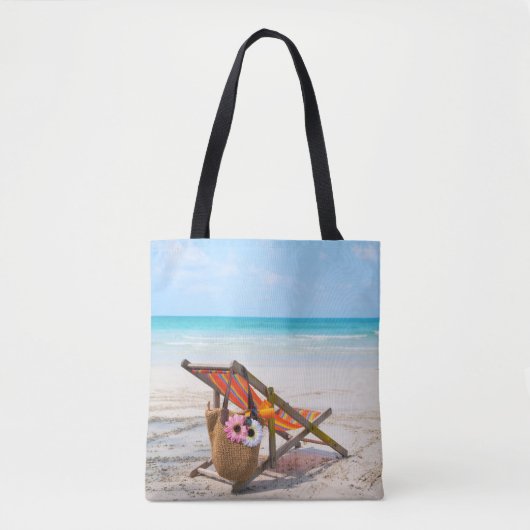 Tropical Beaches | Beach Chair on Sand Draagtas (Voorkant)