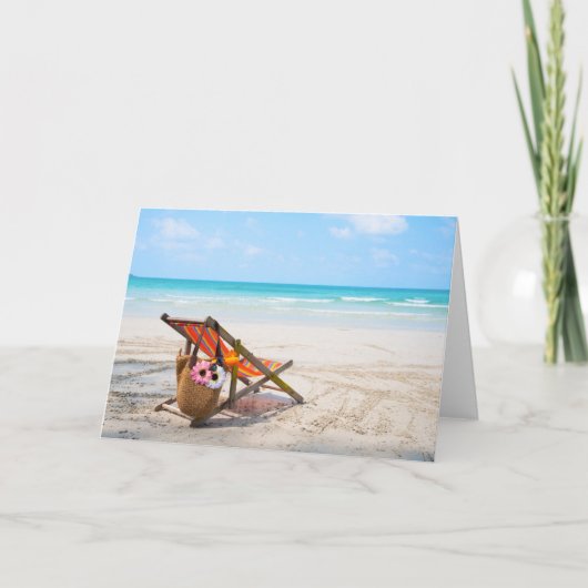 Tropical Beaches | Beach Chair on Sand Kaart (Voorkant)