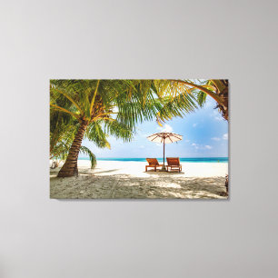 Tropical Beaches   Beach Dominican Republic Canvas Afdruk