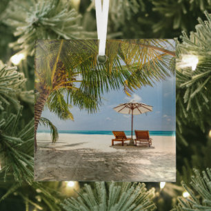 Tropical Beaches Beach Dominican Republic Glas Ornament