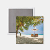 Tropical Beaches | Beach Dominican Republic Magneet (Voorkant / Achterkant)