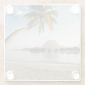 Tropical Beaches Bora Bora Glazen Onderzetter (Achterkant)