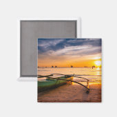 Tropical Beaches | Boracay's White Beach Magneet (Voorkant / Achterkant)