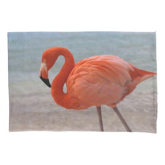 Tropical Beaches Caribbean Flamingo, Aruba Kussensloop (Voorkant)