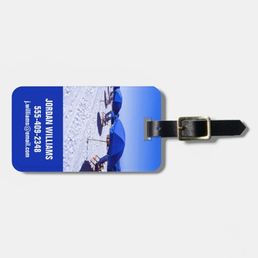 Tropical Beaches | Clearwater, Florida Bagagelabel (Voorkant horizontaal)