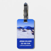 Tropical Beaches | Clearwater, Florida Bagagelabel (Achterkant verticaal)