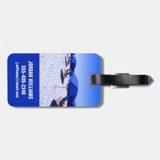 Tropical Beaches | Clearwater, Florida Bagagelabel (Achterkant horizontaal)