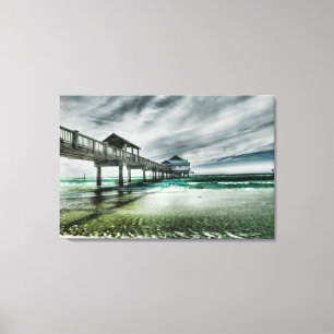 Tropical Beaches   Clearwater Florida Canvas Afdruk
