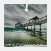 Tropical Beaches | Clearwater Florida Glas Ornament (Achterkant)