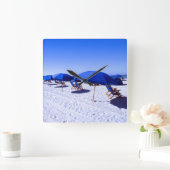 Tropical Beaches | Clearwater, Florida Vierkante Klok (Huis)