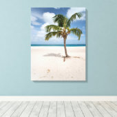 Tropical Beaches Eagle Beach, Aruba Canvas Afdruk (Insitu (Houten vloer))
