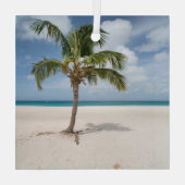 Tropical Beaches Eagle Beach, Aruba Glas Ornament (Achterkant)