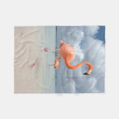 Tropical Beaches Flamingos Beach, Aruba Fleece Deken (Voorkant (Horizontaal))